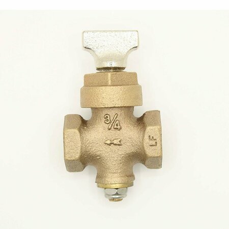 Thrifco Plumbing 3/4 Inch FIP Brass Ground Key Stop & Waste Valve 6415131